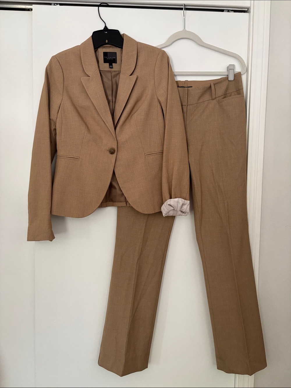 The Limited Women's Camel Brown Blazer and Pants Suit - Picture 2 of 11